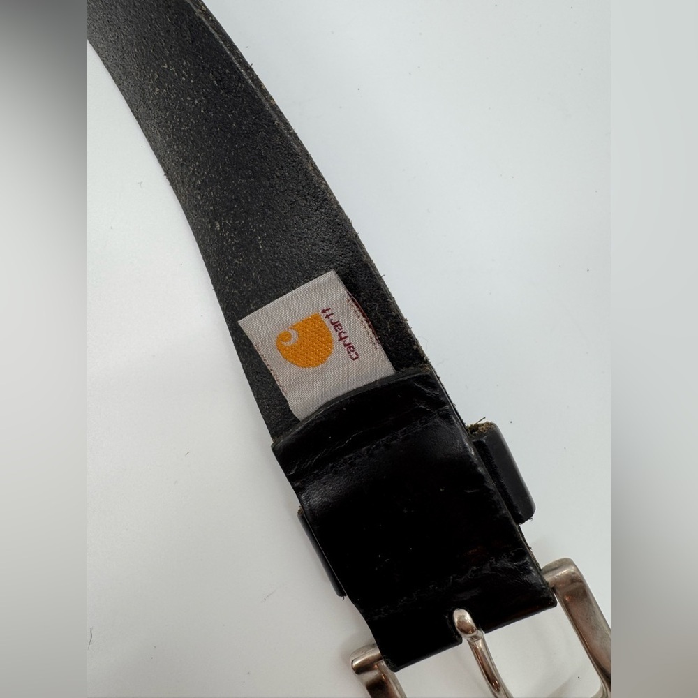 Carhartt Men’s Black Leather Belt - Picture 3 of 5